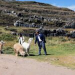 (24) Cathie and Peter's Brother Reuben with Llamas in Peru