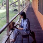 (27) Cathie and Monkeys at Wong's Amazon Lodge in Peru