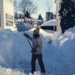 (33) Cathie Shoveling after the Blizzard of 1978