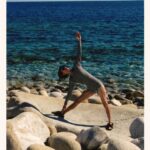 (51) Cathie Doing Yoga on the Rocks on the Island of Elba