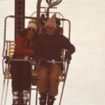 Skiing - Cathie and Peter - Cathie and Peter on Chairlift in Utah