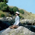 Yoga - Cathie Doing Pose in Sicily (2)